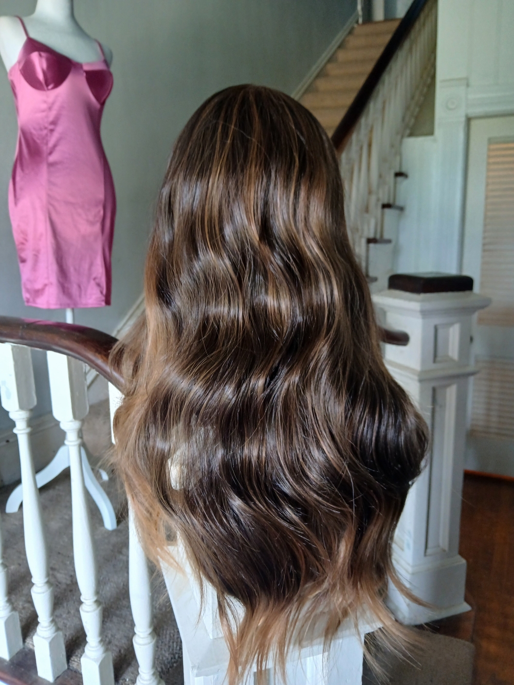 Women's Brown And Copper Wavy Hairpiece Wig - Unbranded